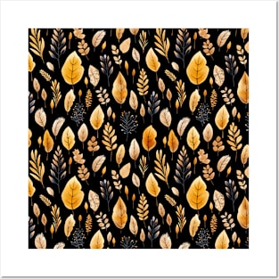 Autumnal leaves pattern #1 Posters and Art